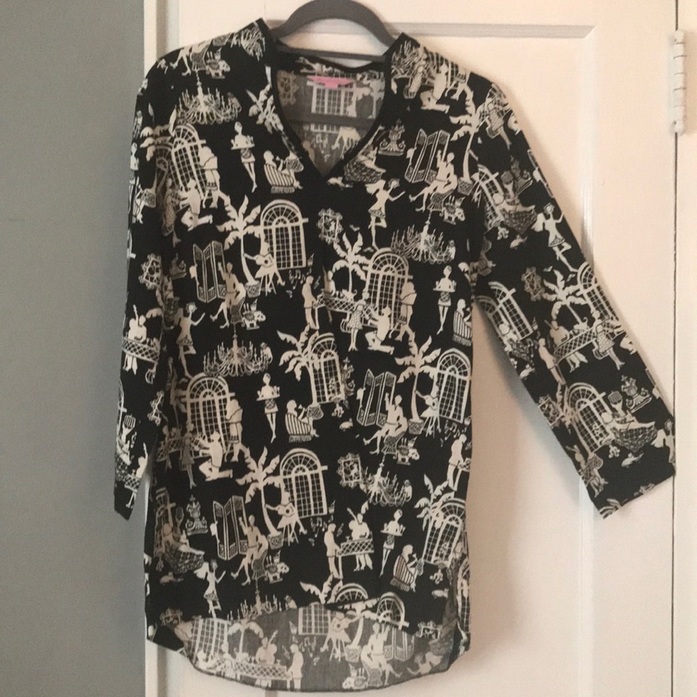 Black and white rare Lilly Pulitzer tunic